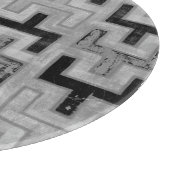 幾何学模様を持つアフリカの泥布の織物 カッティングボード (角)