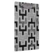 幾何学模様を持つアフリカの泥布の織物 クリップボード (右)