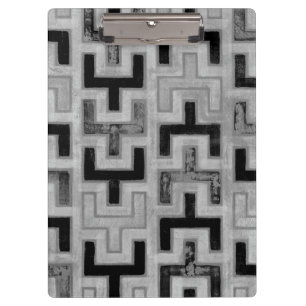 幾何学模様を持つアフリカの泥布の織物 クリップボード