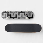 幾何学模様を持つアフリカの泥布の織物 スケートボード (横)