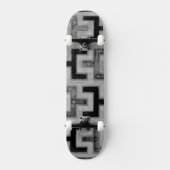 幾何学模様を持つアフリカの泥布の織物 スケートボード (正面)