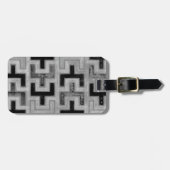 幾何学模様を持つアフリカの泥布の織物 ラゲッジタグ (正面横)