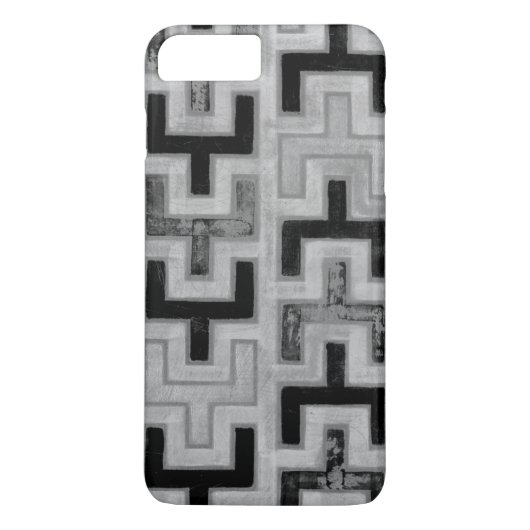 幾何学模様を持つアフリカの泥布の織物 Case-Mate iPhoneケース (裏面)