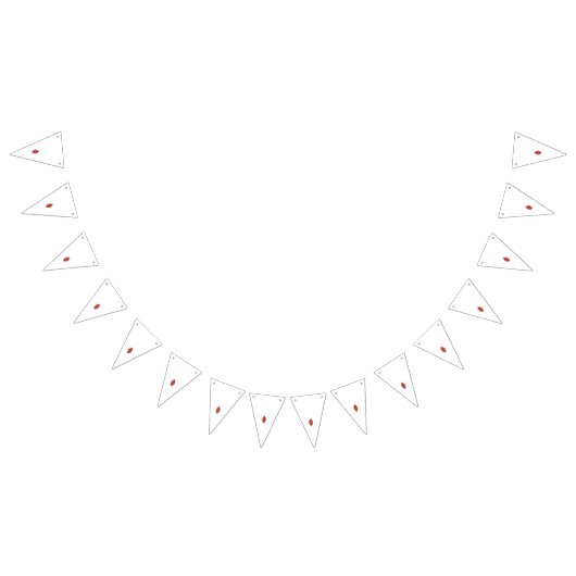 幾何学模様を特徴とする対称の赤いグラフィックデザイン バンティングフラッグ (全)