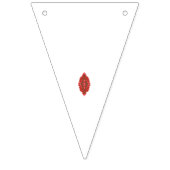 幾何学模様を特徴とする対称の赤いグラフィックデザイン バンティングフラッグ (第3の旗)