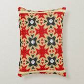 幾何学模様カラフル付きオーナメント、シルクネ アクセントクッション (正面(垂直))