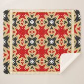 幾何学模様カラフル付きオーナメント、シルクネ シェルパブランケット (正面(横))