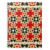 幾何学模様カラフル付きオーナメント、シルクネ ノートブック (正面)