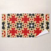 幾何学模様カラフル付きオーナメント、シルクネ バスタオル (バスタオル)