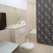 幾何学模様グレーのシャワモダンーカーテン シャワーカーテン