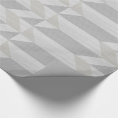 幾何学模様グレーの木包み紙 ラッピングペーパー (角)