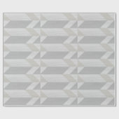 幾何学模様グレーの木包み紙 ラッピングペーパー (フラット)