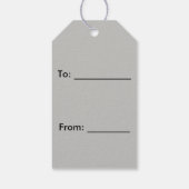 幾何学模様グレー木材ギフトラベル ギフトタグ (裏面)