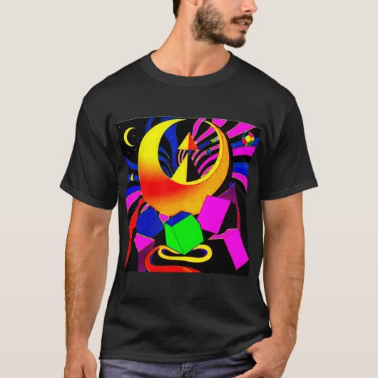 幾何学模様サイケデリカ1 Tシャツ (正面)