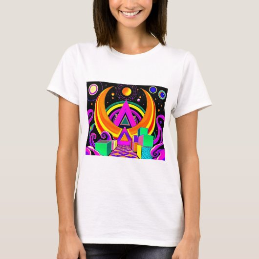 幾何学模様サイケデリカ3 Tシャツ (正面)