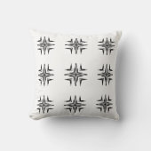 幾何学模様スター白黒枕 クッション (正面)