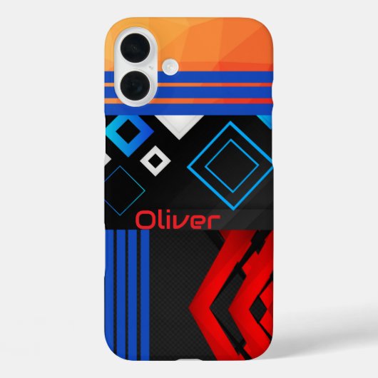 幾何学模様トレンディーレトロ中世紀モダン Case-Mate iPhoneケース (裏面)