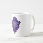 幾何学模様トンボ曼荼羅ライフフラワーシンボル コーヒーマグカップ (正面右)