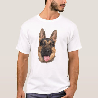 幾何学模様ドイツの羊飼いTシャツドッグペクールット値リスト Tシャツ