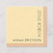 幾何学模様パステルピーチ スクエア名刺 (正面)