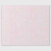 幾何学模様ピンクとホワイトドットストライプのラッピング紙 ラッピングペーパー (フラット)