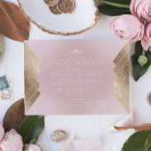 幾何学模様ピンクの金ゴールド結婚ギャツビーのメニュー メニュー