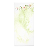 幾何学模様ピンクグリーン金ゴールド結婚のメニュー ラックカード (裏面)