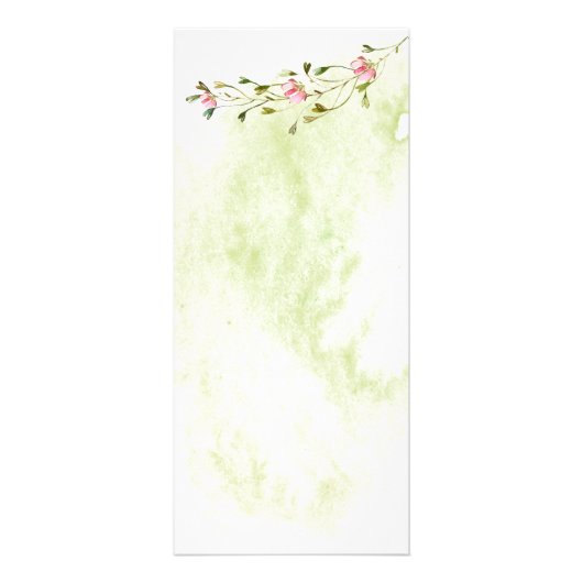 幾何学模様ピンクグリーン金ゴールド結婚のメニュー ラックカード (裏面)