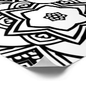 幾何学模様フレーム大人着色ページポスター ポスター (角)