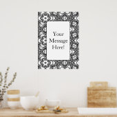 幾何学模様フレーム大人着色ページポスター ポスター (キッチン)