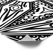 幾何学模様フレーム大人着色ページポスター ポスター (角)