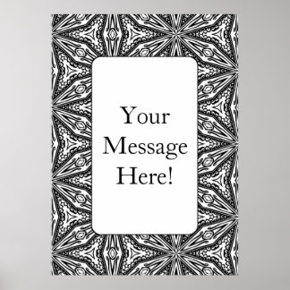 幾何学模様フレーム大人着色ページポスター ポスター