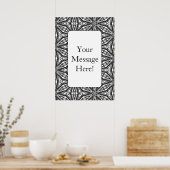 幾何学模様フレーム大人着色ページポスター ポスター (キッチン)