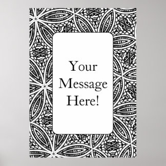 幾何学模様フレーム大人着色ページポスター ポスター