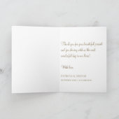 幾何学模様フローラの冬感謝していの結婚 サンキューカード (内部)