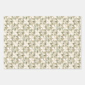 幾何学模様フローラの色調の自然モチーフ ラッピングペーパーシート (正面3)