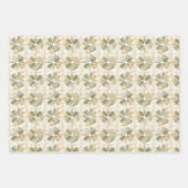 幾何学模様フローラの色調の自然モチーフ ラッピングペーパーシート (正面2)