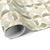 幾何学模様フローラの色調の自然モチーフ ラッピングペーパー (ロールコーナー)