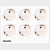 幾何学模様フローラ卒業ありがとう ラウンドシール (シート)