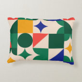 幾何学模様ブラシポリエステル アクセントクッション (裏面)