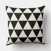 幾何学模様ブラックとアイボリーホワイトクッモダンション クッション (裏面)