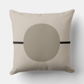 幾何学模様ブラックとアイボリー円クッシモダンョン クッション (裏面)