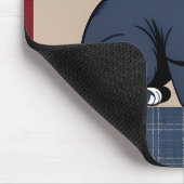 幾何学模様ブラックキャットアートマウスパッド マウスパッド (コーナー)