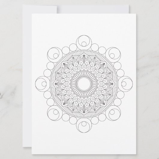 幾何学模様ブラックラインv2色付けテンプレート シーズンカード (正面)