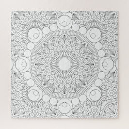 幾何学模様ブラックラインv2色付けテンプレート ジグソーパズル