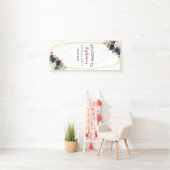 幾何学模様ブルゴーニュ海軍フラワーズ誕生日 横断幕 (インサイチュ)