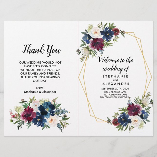 幾何学模様ブルゴーニュ海軍結婚の花 (正面)