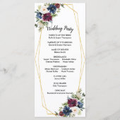 幾何学模様ブルゴーニュ海軍結婚の花 プログラム (裏面)