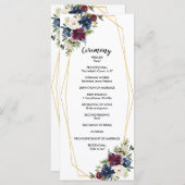 幾何学模様ブルゴーニュ海軍結婚の花 プログラム (正面/裏面)