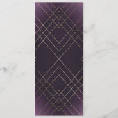 幾何学模様ホワイトパープル金ゴールド結婚ギャツビーのメニュー メニュー (裏面)